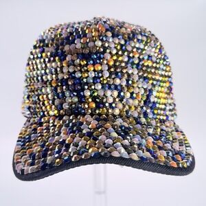 Bedazzled hat OZ never‎ worn! Orange Blue Black Clear Ball Cap